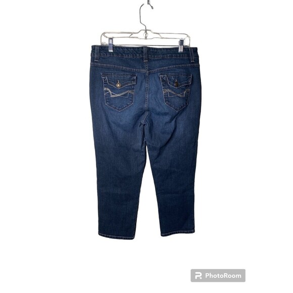 Nine West Vintage America Boho Denim Classic Rise Cropped Ankle Jeans Size 14 31 - Picture 7 of 10